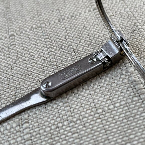 Vintage Glasses Frame Safilo Men Eyeglasses Silver Tone Frame - Picture 5 of 12